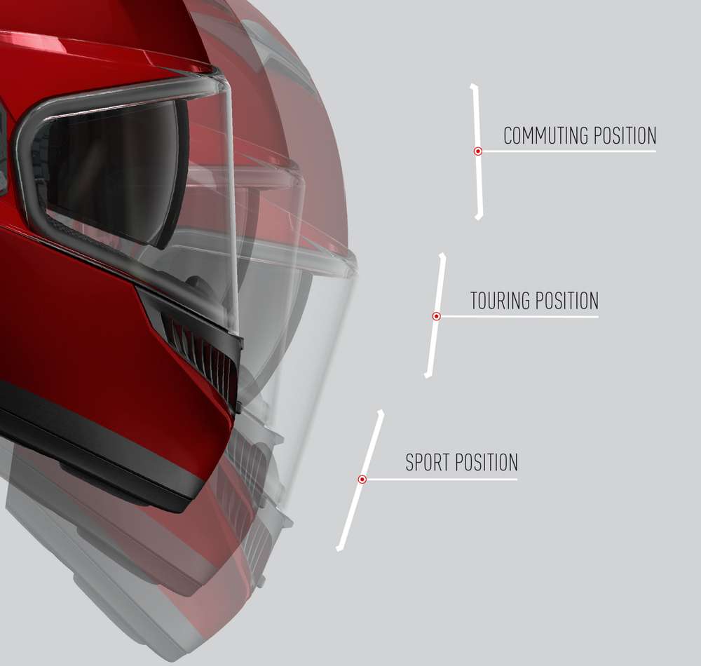AGV K3 다양한 라이딩 포지션에 대응