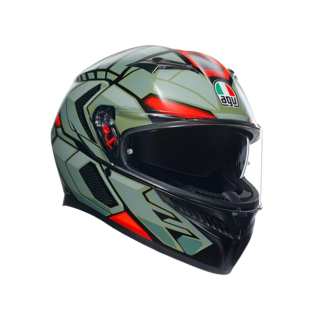 AGV 헬멧 K3 DECEPT MATT BLACK/GREEN/RED