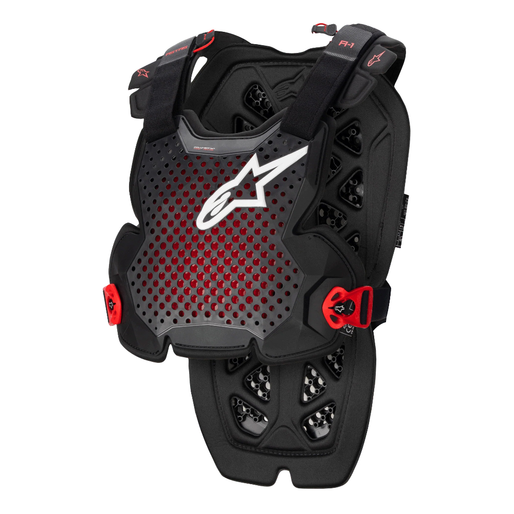 알파인스타즈 A-1 PRO 가슴 등 보호대 ANTHRACITE BLACK RED