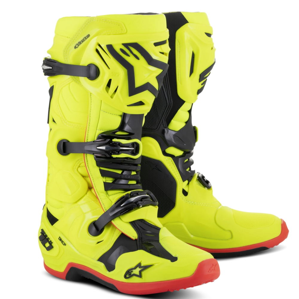 알파인스타즈 TECH 10 부츠 YELLOW FLUO BLACK RED FLUO
